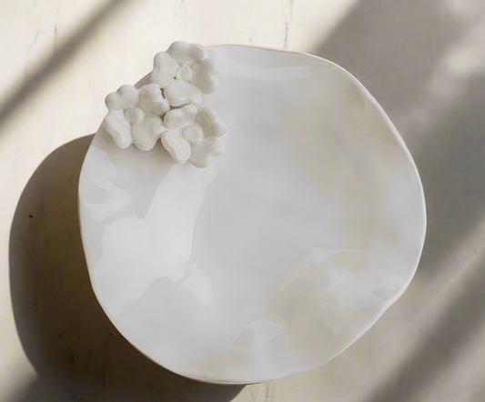 Flower Stoneware Platter