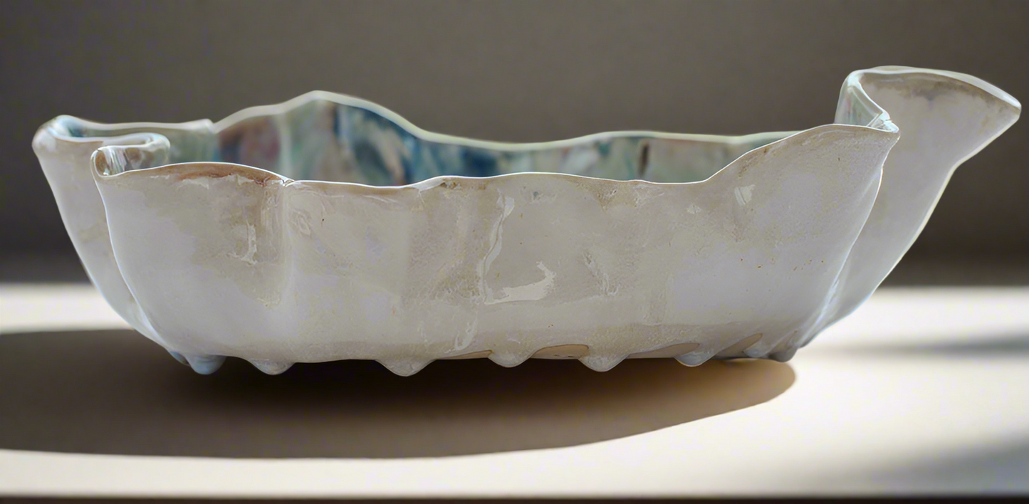 Multicolored Stoneware Bowl