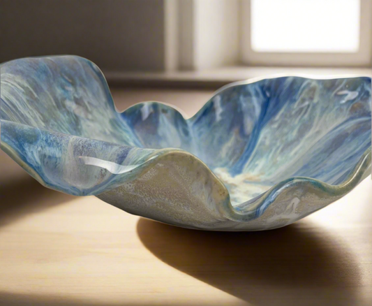 Blue Stoneware Bowl-Large