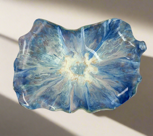 Blue Stoneware Bowl-Large