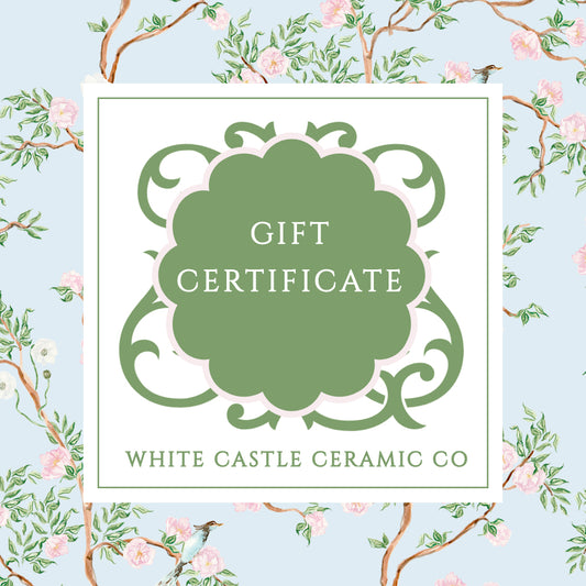 White Castle Ceramic Co Gift Certificate